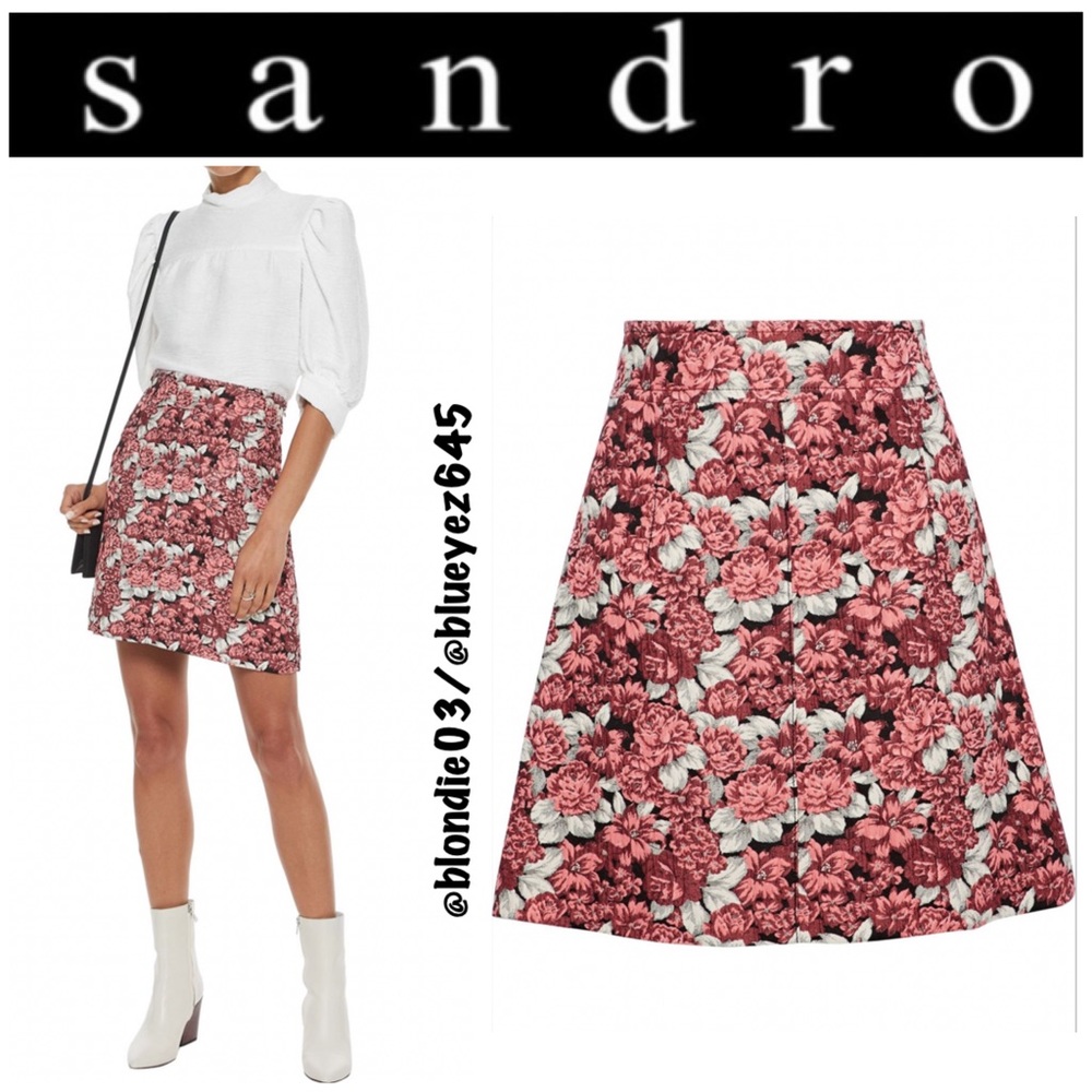 Sandro Daniela floral-jacquard mini skirt 1/S